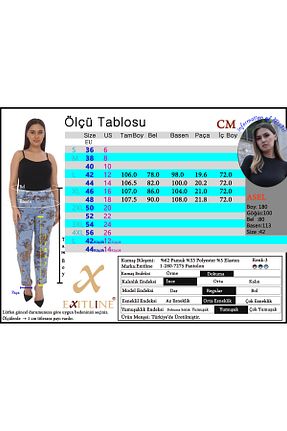 شلوار آبی زنانه بافتنی EXİTLİNE - کد 950556076