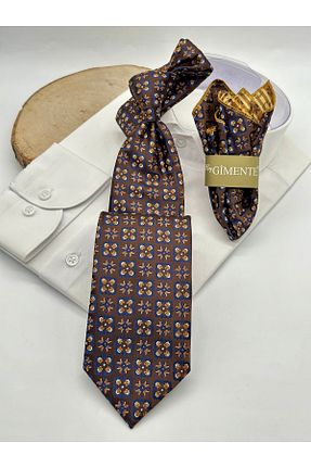 کراوات قهوه ای مردانه میکروفیبر Gutiero - کد 949760916