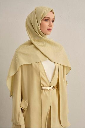 شال زرد زنانه پنبه ای Armine - کد 938423731