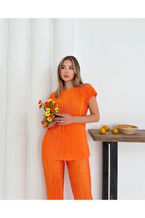ست بالاتنه و پائین تنه نارنجی زنانه بافتنی verabelle - کد 949893382
