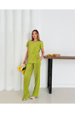 ست بالاتنه و پائین تنه سبز زنانه بافتنی verabelle - کد 949893373