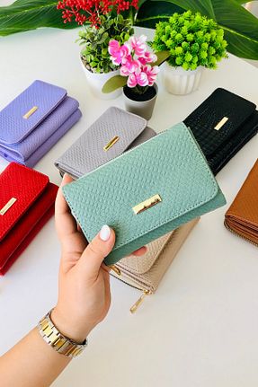 کیف پول سبز زنانه سایز متوسط derius - کد 950076341