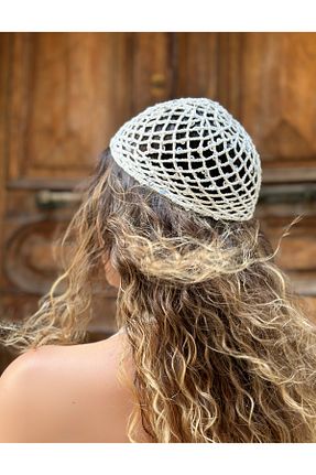 کلاه سفید زنانه qemareh bag - کد 951078163