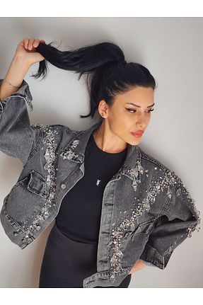 کت مشکی زنانه اورسایز RENGARENG - کد 950276484