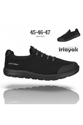 کفش اسنیکر مشکی مردانه بدون بند İriayak - کد 950313764