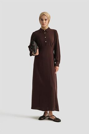 لباس حجاب قهوه ای زنانه Relaxed Armine - کد 950601046