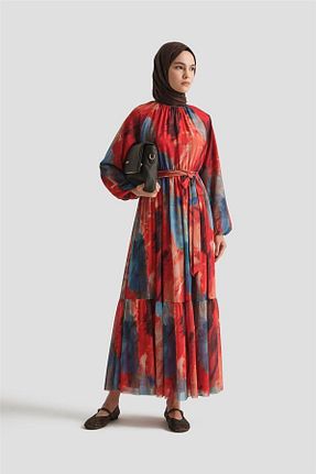 لباس حجاب قرمز زنانه Relaxed Armine - کد 950601017