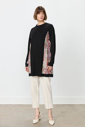تونیک حجاب مشکی زنانه رگولار Nihan - کد 951329799