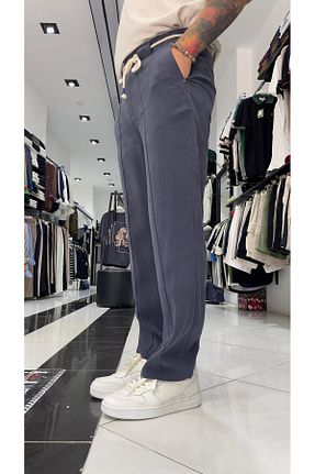 شلوار آبی مردانه بافتنی higo - کد 950649869