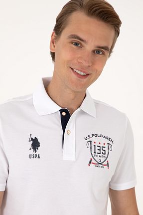 پولوشرت سفید مردانه رگولار U.S. Polo Assn. - کد 950649669