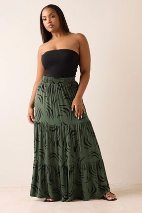 دامن سایز بزرگ رنگی زنانه Bürümcük Stil Diva - کد 950668206