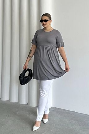 تونیک سایز بزرگ رنگی زنانه بافتنی Stil Diva - کد 950668229