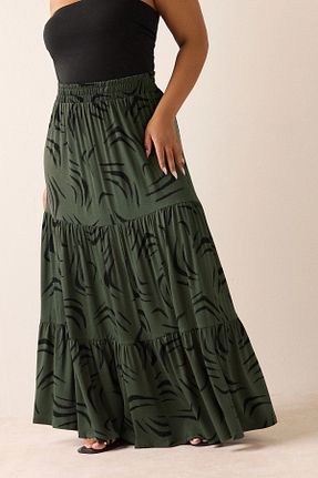 دامن سایز بزرگ رنگی زنانه Bürümcük Stil Diva - کد 950668206