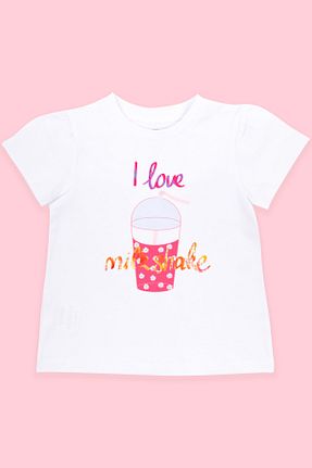 تیشرت سفید بچه گانه رگولار Mavipink - کد 951070767
