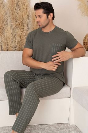 ست لباس راحتی سبز مردانه %100 پنبه Farya Home - کد 951082422