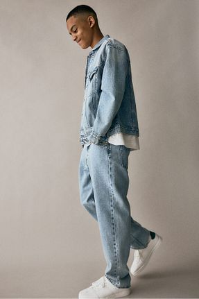 شلوار جین آبی مردانه پاچه لوله تفنگی H&M - کد 951079640