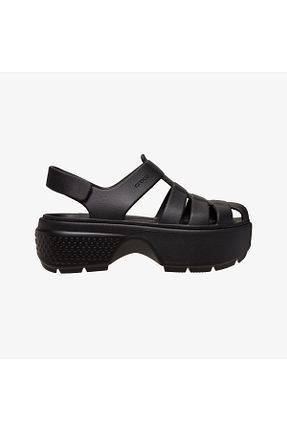 صندل مشکی زنانه پاشنه تخت Crocs - کد 847273513
