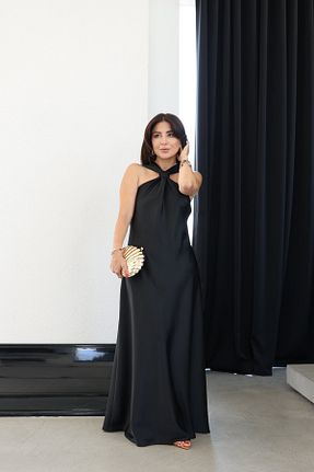 لباس مشکی زنانه ویسکون Özge Özgenç - کد 951158147