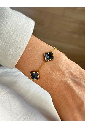 دستبند استیل (فولاد) مشکی زنانه استیل ضد زنگ YOUES JEWELRY - کد 951262548