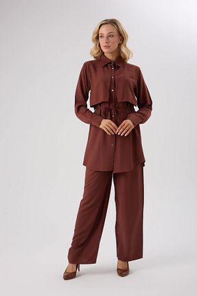 ست بالاتنه و پائین تنه رنگی زنانه بافتنی Genel Markalar - کد 951288172