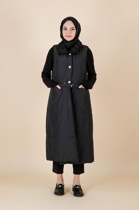 مانتو بلند حجاب مشکی زنانه مخلوط ویسکون MissWhence - کد 951508681