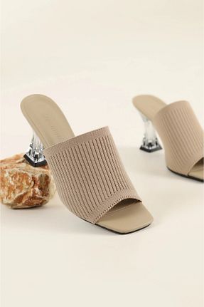 کفش مجلسی بژ زنانه پاشنه ضخیم Firibu - کد 951507752