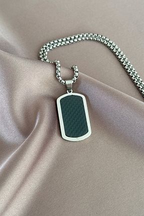 گردنبند استیل ( فولاد ) طوسی مردانه استیل ضد زنگ laria jewelry - کد 951627826