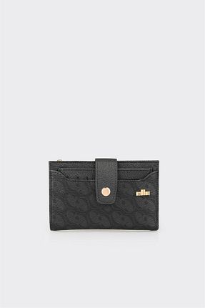 کیف پول مشکی زنانه چرم مصنوعی Elle - کد 864646271