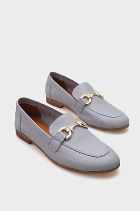 کفش لوفر طوسی زنانه چرم خالص Capone Outfitters - کد 812572588