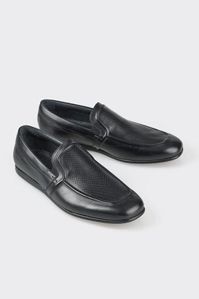 کفش لوفر مشکی مردانه چرم خالص Elle - کد 820353807