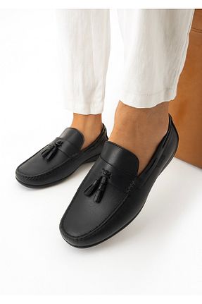 کفش لوفر مشکی مردانه چرم خالص Safari Ayakkabı - کد 940068159