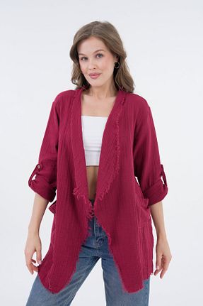 کت زرشکی زنانه رگولار Butik - کد 924672027