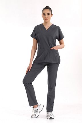 لباس کار طوسی ÇİZGİ MEDİKAL - کد 681121593
