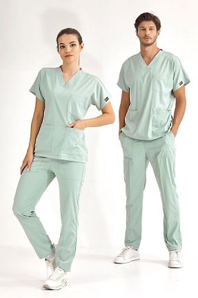لباس کار سبز ÇİZGİ MEDİKAL - کد 741425040