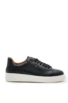 کفش اسنیکر مشکی مردانه چرم اصل Pierre Cardin - کد 899494733
