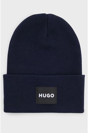 کلاه پشمی سفید مردانه پنبه ای HUGO - کد 869547463