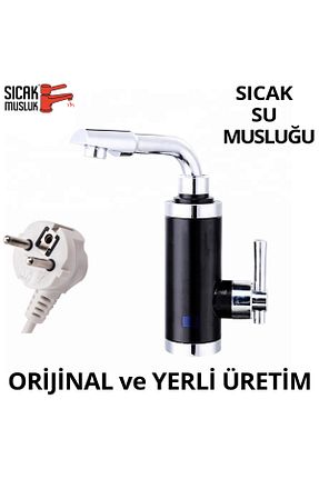 آب جوش و کتری مشکی 3000 W Sıcak Musluk - کد 137186825