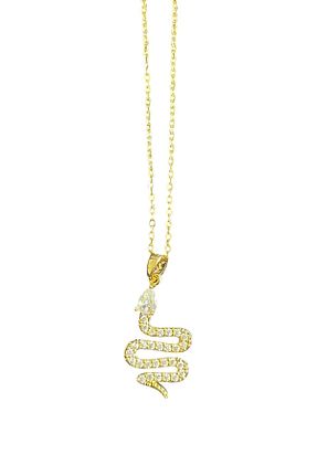گردنبند استیل ( فولاد ) زرد زنانه استیل ضد زنگ özgül takı ve tasarım - کد 896868112