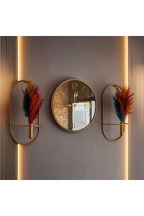 ساعت دیواری طلائی Mgs - کد 749184364