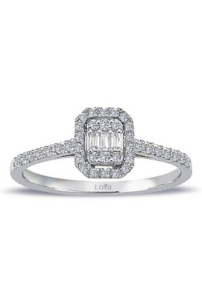 انگشتر برلیان سفید 8 عیار Lova - کد 86389989