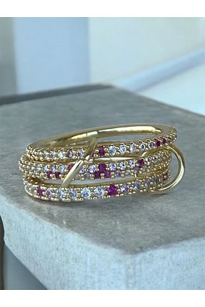 انگشتر استیل (فولاد) صورتی زنانه روکش طلا Vadısh store - کد 944619074