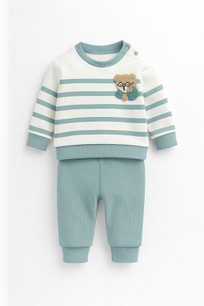 ست نوزادی سبز بچه گانه پنبه ای voyyo kids baby - کد 791039982