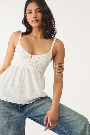 تیشرت سفید زنانه Loose Stradivarius - کد 924120609