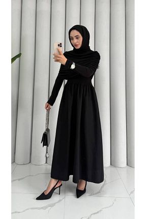 لباس حجاب مشکی زنانه Straight Wual giyim - کد 935281552