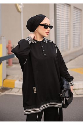 ست بالاتنه و پائین تنه مشکی زنانه بافت Ryzi Moda - کد 898600523