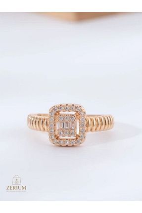 انگشتر استیل (فولاد) طلائی زنانه استیل (فولاد) ZERİUM - کد 946308536