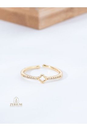 انگشتر استیل (فولاد) طلائی زنانه استیل (فولاد) ZERİUM - کد 946308519