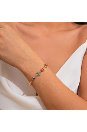 دستبند جواهر متالیک زنانه CAXBERN - کد 946960009