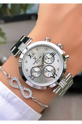 ساعت مچی طوسی زنانه 34 میلی متر Daniel Klein - کد 932826557