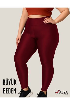 ساق شلواری سایز بزرگ زرشکی زنانه بافتنی ALYA UNDERWEAR - کد 946715627